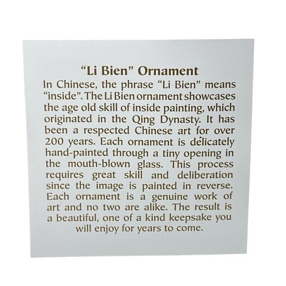 Pier 1 Li Bien 2000 Hand-Painted Glass Ornament "HEART SHAPE" & Original Red Box - Picture 6 of 7